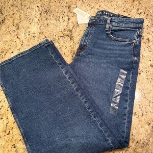 American Eagle High-Rise Stovepipe Stretch Jeans in Blue